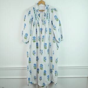 Pink City Prints Cobalt Lily Cathy Dress Large Block Print Boho Preppy Resort